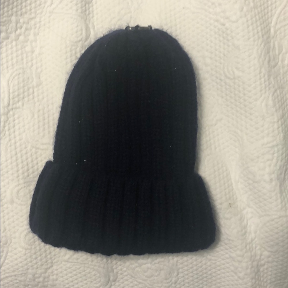 navy wool winter hat